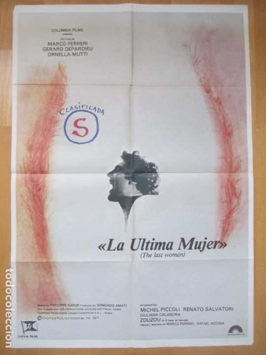 Kino: CARTEL CINE LA ULTIMA MUJER MARCO FERRERI GERARD DEPARDIEU 1977 CN29