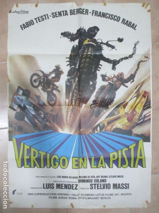 Kino: CARTEL CINE VERTIGO EN LA PISTA FABIO TESTI SENTA BERGER CN45