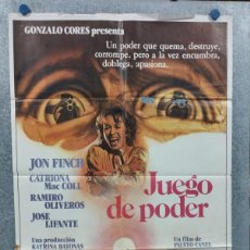 Cine: JUEGO DE PODER. JON FINCH, CATRIONA MACCOLL, NEIL HALLETT. AÑO 1982. POSTER ORIGINAL. Lote 364773751