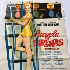 Cine: CARTEL ORIGINAL , ESCUELA DE SIRENAS 1966 ESTHER WILLIAMS.. Lote 366367651