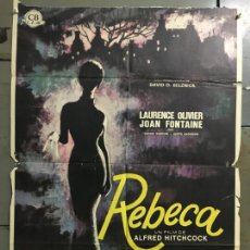 Cine: DCO T173 REBECA ALFRED HITCHCOCK JOAN FONTAINE LAURENCE OLIVIER MAC POSTER ORIG 70X100 ESPAÑOL R-69. Lote 367862626