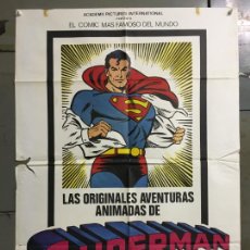 Cine: DCO T238 LAS ORIGINALES AVENTURAS ANIMADAS DE SUPERMAN FLEISCHER POSTER ORIGINAL 70X100 ESTRENO