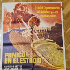 Cine: PANICO EN EL ESTADIO - CHARLTON HESTON - POSTER ORIGINAL ESTRENO 70X100