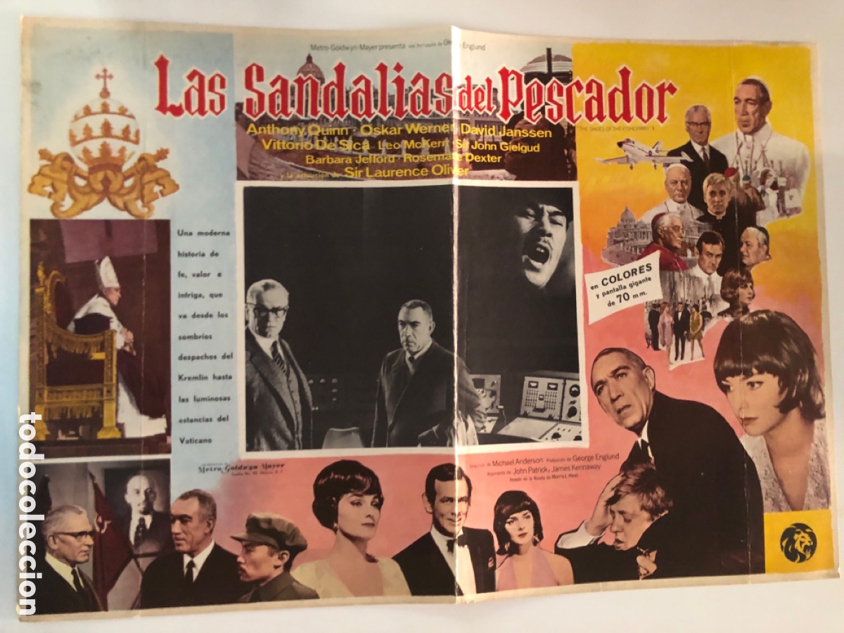 Cinema: C&aacute;rtel mexicano las sandalias del pescador anthony quinn laurence olivier