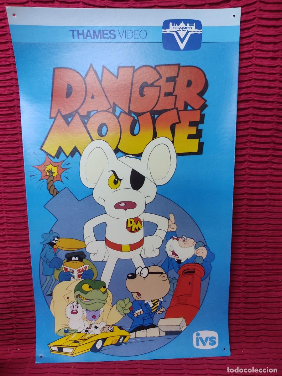 Cinema: DANGER MOUSE - ANIMACION - DIBUJOS ANIMADOS.CARTEL DE CARTON.37 X 63 CM.