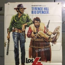 Cine: DCO S038 LOS 4 TRUHANES TERENCE HILL BUD SPENCER ELI WALLACH SPAGHETTI MAC POSTER ORIG 70X100 R-73. Lote 373710154