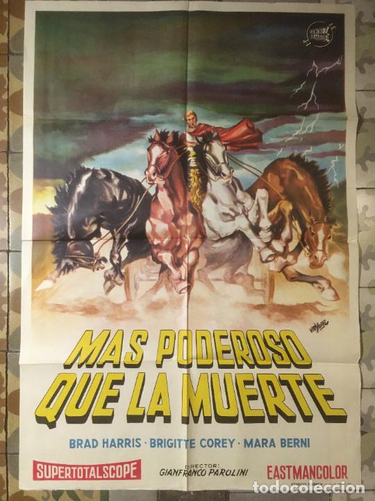 Cine: mas poderoso que la muerte poster cartel original estreno