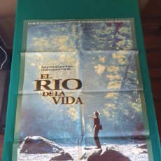 Cine: EL RÍO DE LA VIDA - CRAIG SHEFFER, BRAD PITT, ROBERT REDFORD - POSTER ORIGINAL COLUMBIA 1992.. Lote 379249454