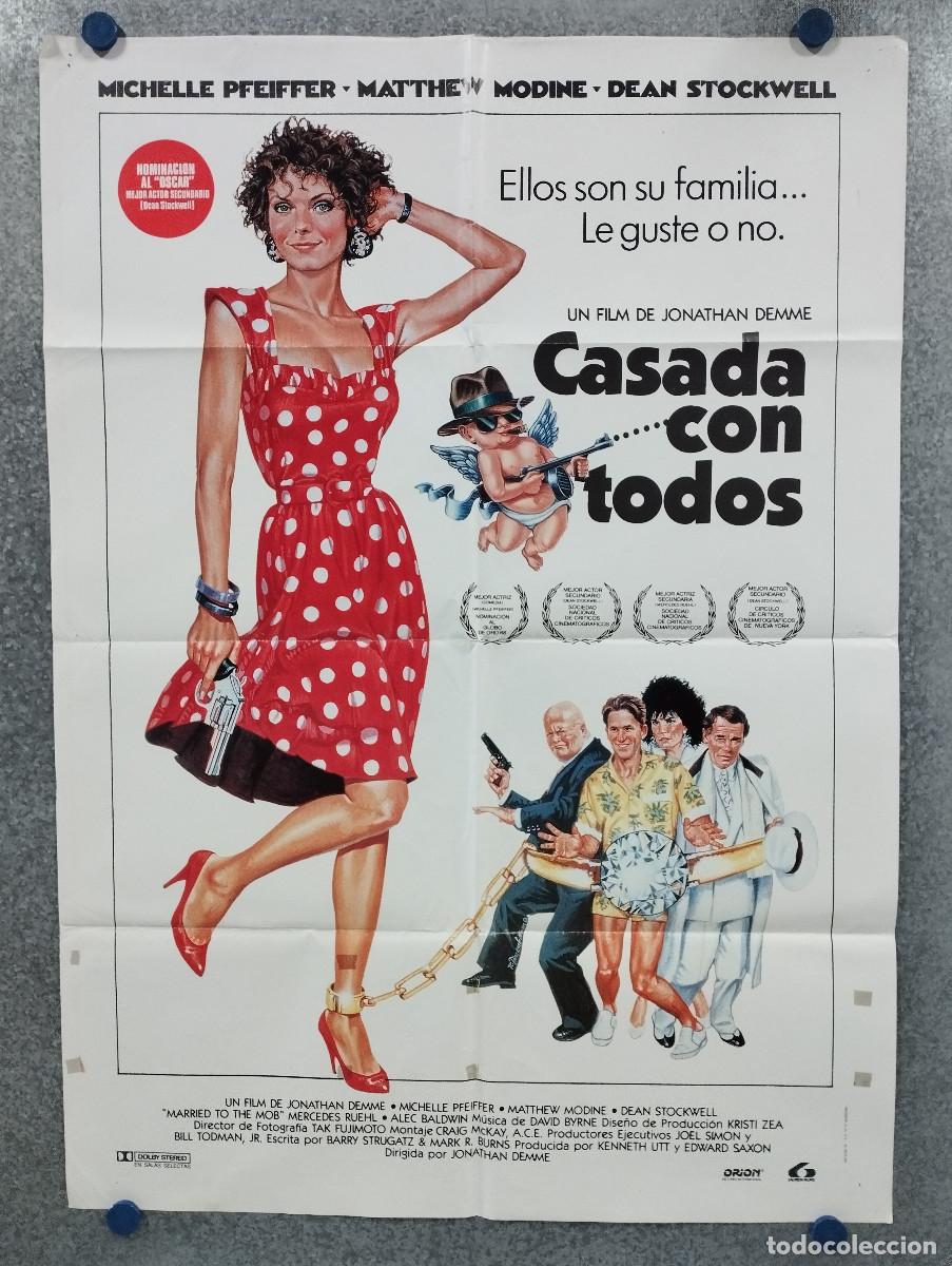 Cine: Casada con todos. Michelle Pfeiffer, Matthew Modine A&Ntilde;O 1989 POSTER ORIGINAL