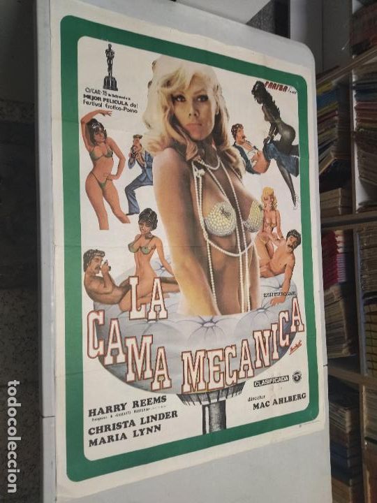 Cin&eacute;ma: LA CAMA MEC&Aacute;NICA / HARRY REEMS, CHRISTA LINDER, MAR&Iacute;A LYNN / CARTEL DE CINE ORIGINAL