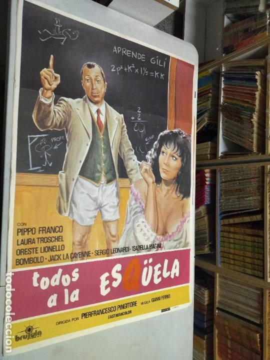 Cine: TODOS A LA ESQ&Uuml;ELA / PIPPO FRANCO - LAURA TROSCHEL / CARTEL DE CINE ORIGINAL