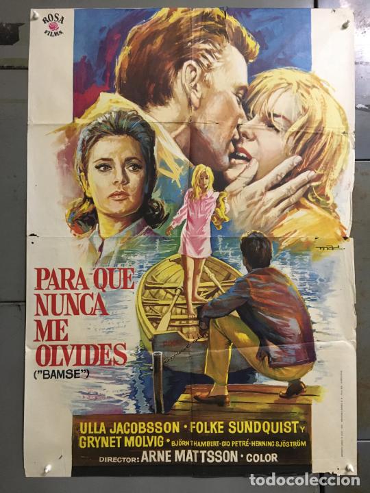 Cinema: DCO U074 PARA QUE NUNCA ME OLVIDES ULLA JACOBSSON MAC POSTER ORIGINAL 70X100 ESTRENO
