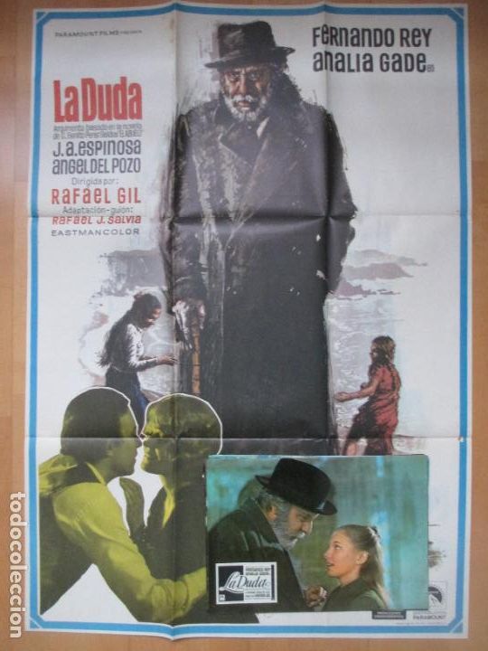 Cinema: CARTEL CINE + 12 FOTOCROMOS LA DUDA FERNANDO REY ANALIA GADE1972 MAC DRAMA CCF396