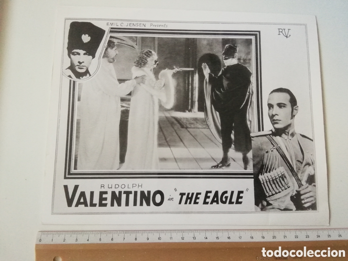 Cin&eacute;ma: CARTEL PAPEL FOTOGR&Aacute;FICO RUDOLPH VALENTINO IN THE EAGLE 1925