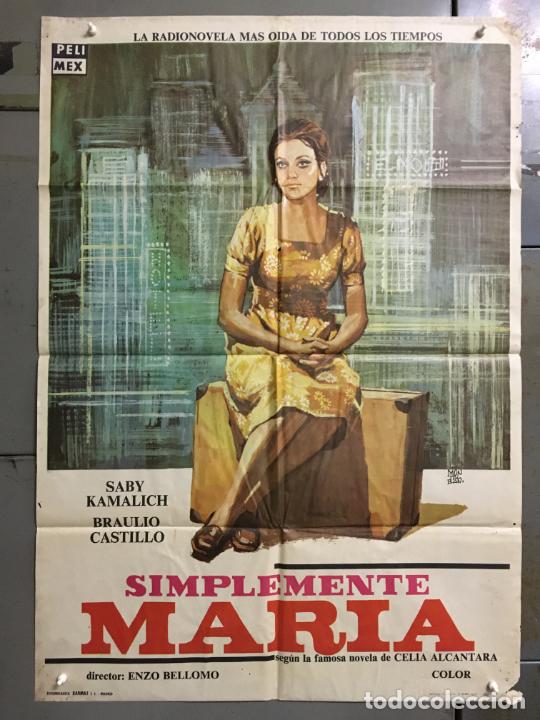 Cinema: DCO U196 SIMPLEMENTE MARIA SABY KAMALICH BRAULIO CASTILLO POSTER ORIGINAL 70X100 ESTRENO