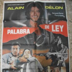Cine: PALABRA DE LEY 1986 ALAIN DELON CARTEL DE CINE 100 X 70 CM. POSTER