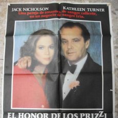 Cine: EL HONOR DE LOS PRIZZI AÑOS 80 JACK NICHOLSON KATHLEEN TURNER CARTEL DE CINE 100 X 70 CM. POSTER