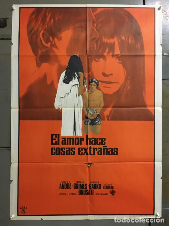 Cinema: DCO U308 EL AMOR HACE COSAS EXTRA&Ntilde;AS CAROLE ANDRE FRANK GRIMES POSTER ORIGINAL 70X100 ESTRENO