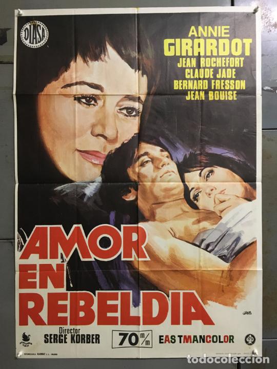 Cinema: DCO S356 AMOR EN REBELDIA ANNIE GIRARDOT JEAN ROCHEFORT POSTER ORIGINAL 70X100 ESTRENO