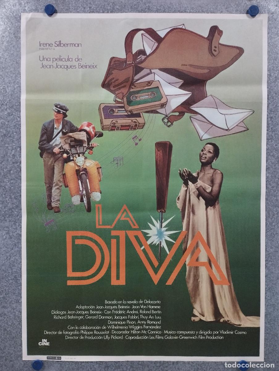 Cinema: La diva. Fr&eacute;d&eacute;ric Andrei, Wilhelmenia Wiggins, Richard Bohringer. A&Ntilde;O 1981 POSTER ORIGINAL