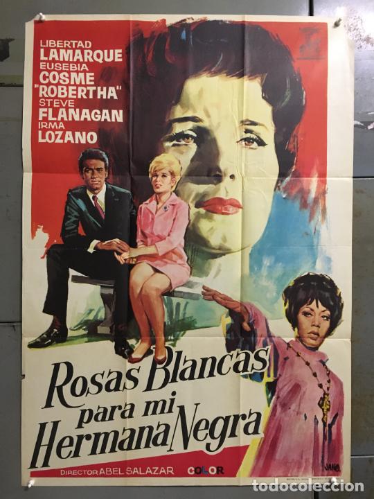 Cinema: DCO S528 ROSAS BLANCAS PARA MI HERMANA NEGRA LIBERTAD LAMARQUE BLACK CAST POSTER ORIG 70X100 ESTRENO