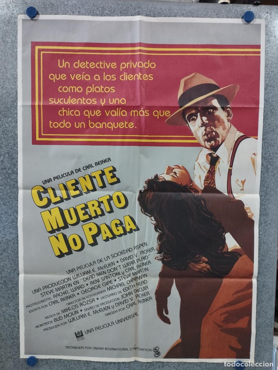 Kino: Cliente muerto no paga. Steve Martin, Rachel Ward, Carl Reiner. A&Ntilde;O 1982 POSTER ORIGINAL