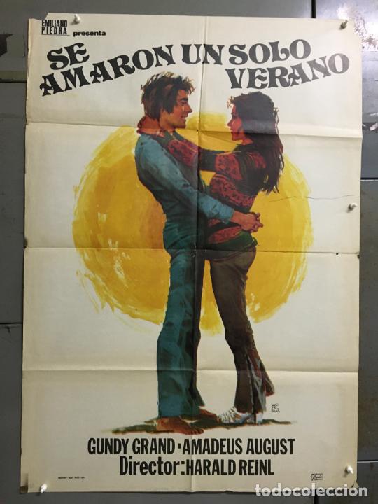 Kino: DCO S634 SE AMARON UN SOLO VERANO HARALD REINL MONTALBAN POSTER ORIGINAL 70X100 ESTRENO
