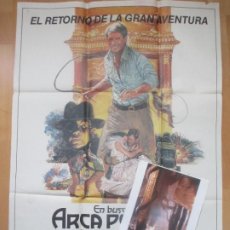 Cine: CARTEL CINE + 7 FOTOCROMOS INDIANA JONES EN BUSCA DEL ARCA PERDIDA HARRISON FORD 1981 CCF316. Lote 400041534