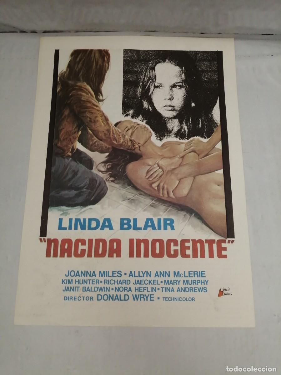 Cine: Afiche original de la pel&iacute;cula de 1977 NACIDA INOCENTE (Donald Wrye)