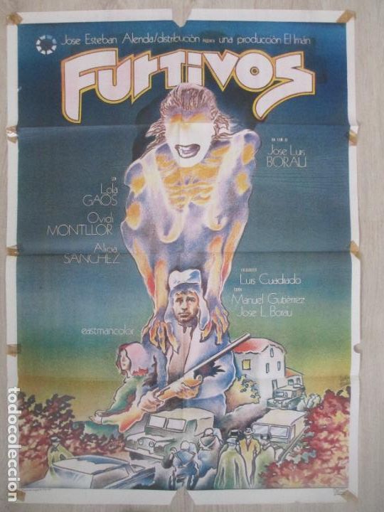 Cinema: CARTEL CINE FURTIVOS JOSE ESTEBAN LOLA GAOS 1975 C2019