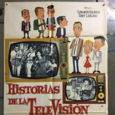 Cine: DCO U049 HISTORIAS DE LA TELEVISION CONCHA VELASCO TONY LEBLANC JANO POSTER ORIG 70X100 ESTRENO. Lote 400339424