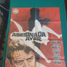 Cine: ASESINADA AYER RAF VALLONE FRANK WOLFF GIALLO POSTER ORIGINAL 70X100 APROX. Lote 400889039