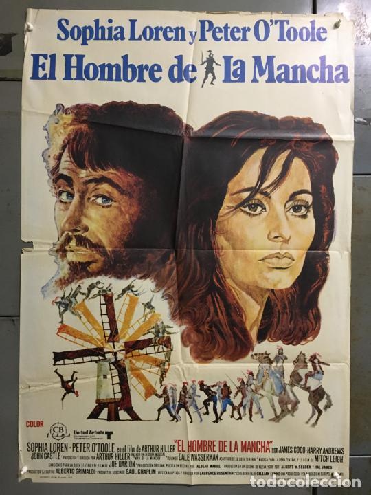 Cinema: DCO U781 EL HOMBRE DE LA MANCHA DON QUIJOTE CERVANTES O'TOOLE LOREN POSTER ORIGINAL 70X100 ESTRENO