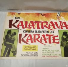 Cine: AFICHE DÍPTICO ORIGINAL 1973 DE PELÍCULA LOS KALATRAVA CONTRA EL IMPERIO DEL KÁRATE (MANUEL ESTEVA). Lote 401618684