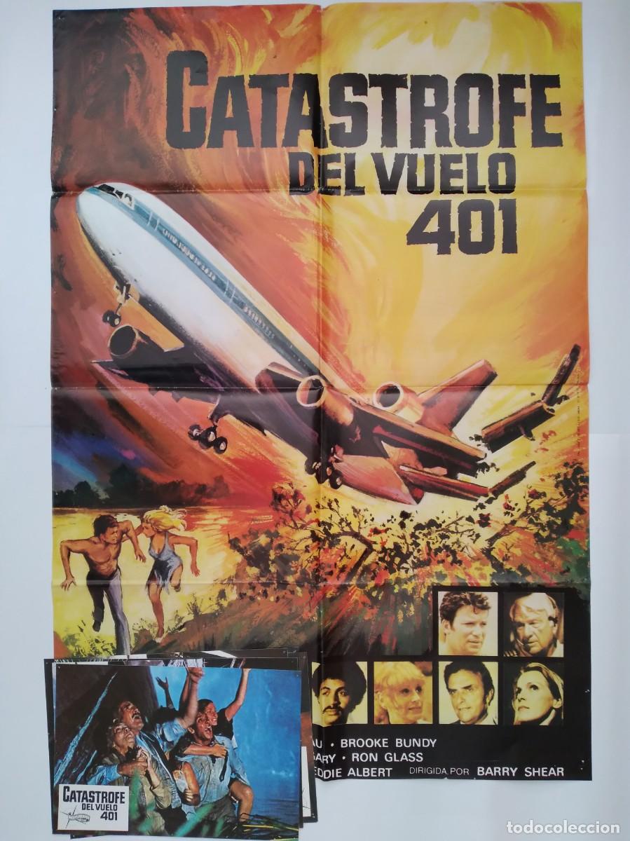 Cinema: ANTIGUO CARTEL CINE CATASTROFE DEL VUELO 401 + 7 FOTOCROMOS CC-834