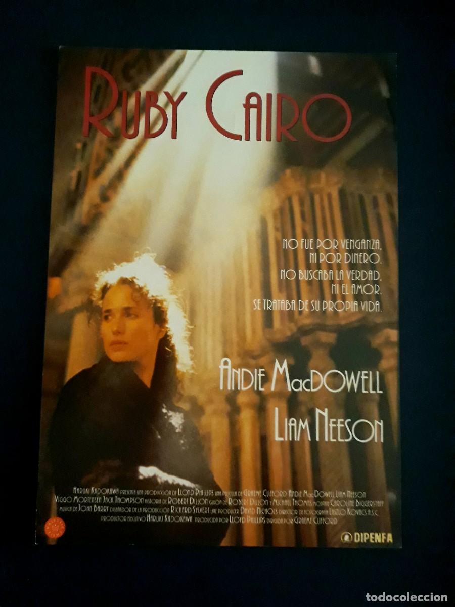 Cine: Poster Ruby Cairo Medidas 21 Cm X 29.60 Cm - Foto 1