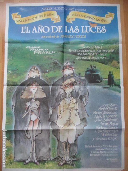 Cinema: CARTEL CINE EL A&Ntilde;O DE LAS LUCES JORGE SANZ MARIBEL VERDU FERNANDO TRUEBA 1986 C2209