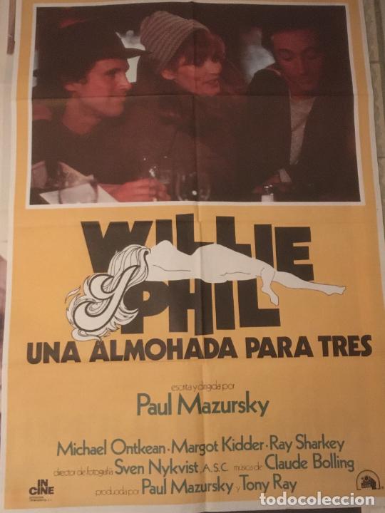 Cinema: willie y phil una almohada para tres poster cartel original estreno