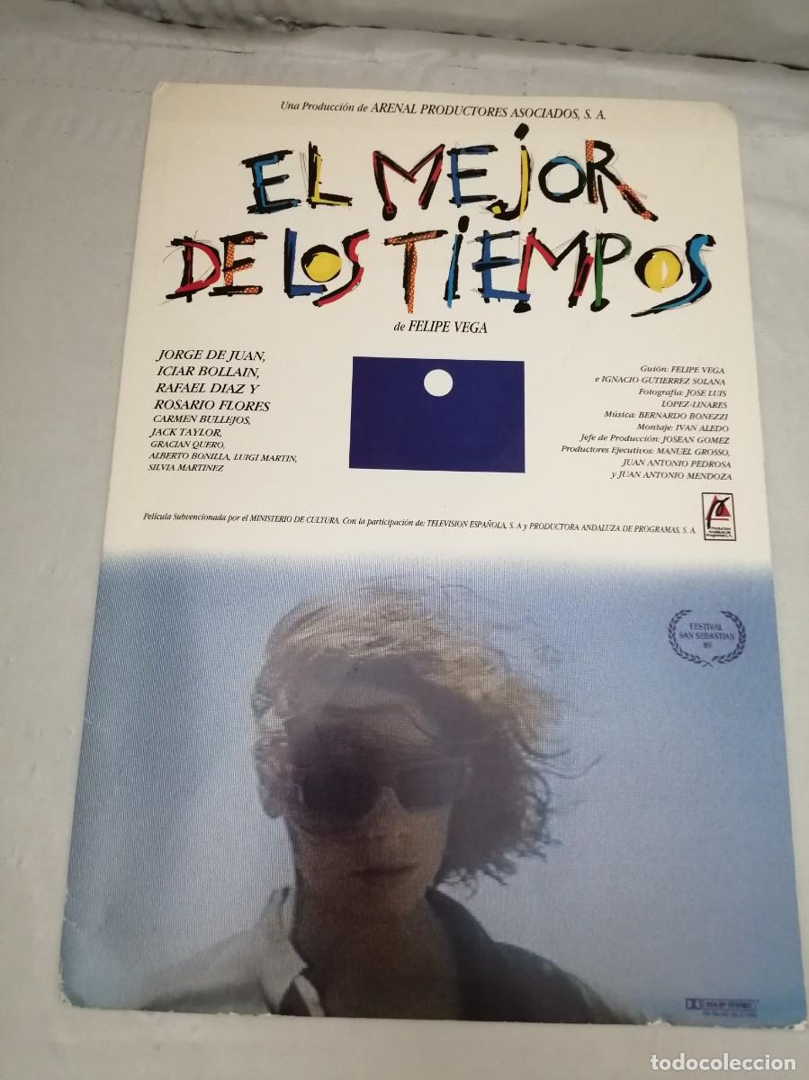 Cin&eacute;ma: Afiche Carpeta Promocional Original 1989 de la pel&iacute;cula: EL MEJOR DE LOS TIEMPOS (Felipe Vega)