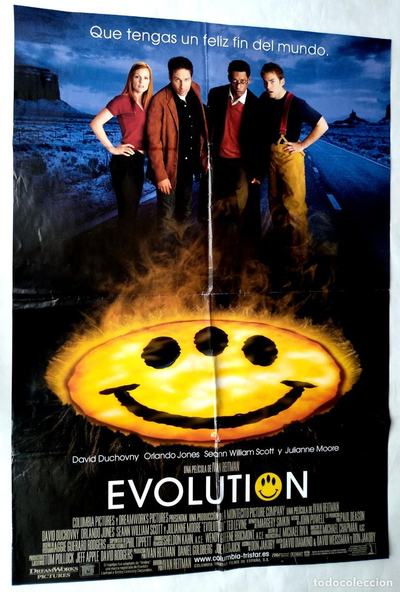 Cine: EVOLUTI&Oacute;N, con David Duchovny. P&Oacute;STER 67 X 96 cms. 2001. - Foto 1