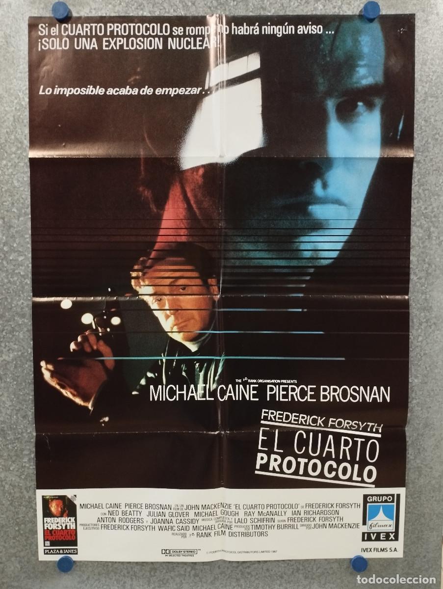 Kino: El cuarto protocolo. Pierce Brosnan, Michael Caine, Joanna Cassidy A&Ntilde;O 1987 POSTER ORIGINAL