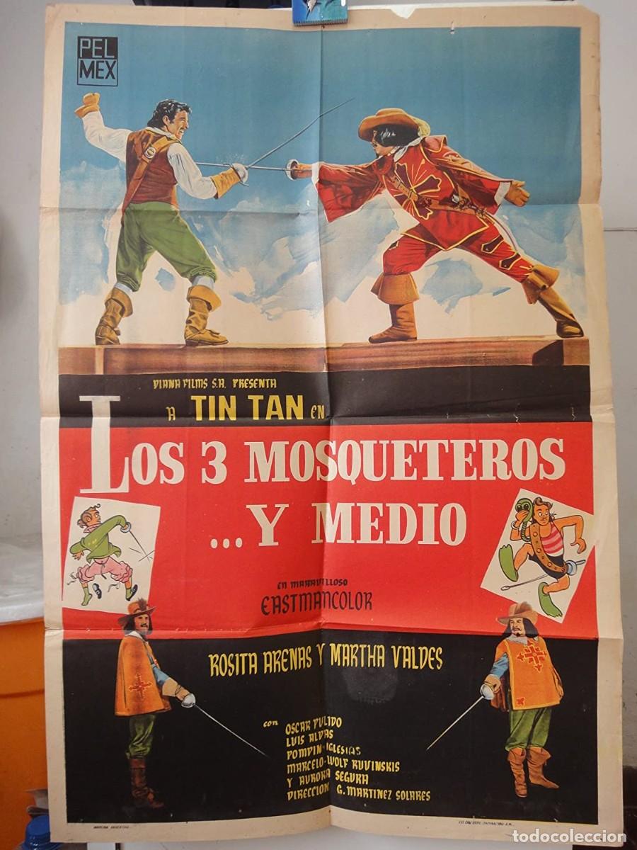 Cinema: Poster Orignal Argentino Los Tres Mosqueteros Y Medio German Valdes Tin Tan Gilbert Mart&iacute;nez Solares
