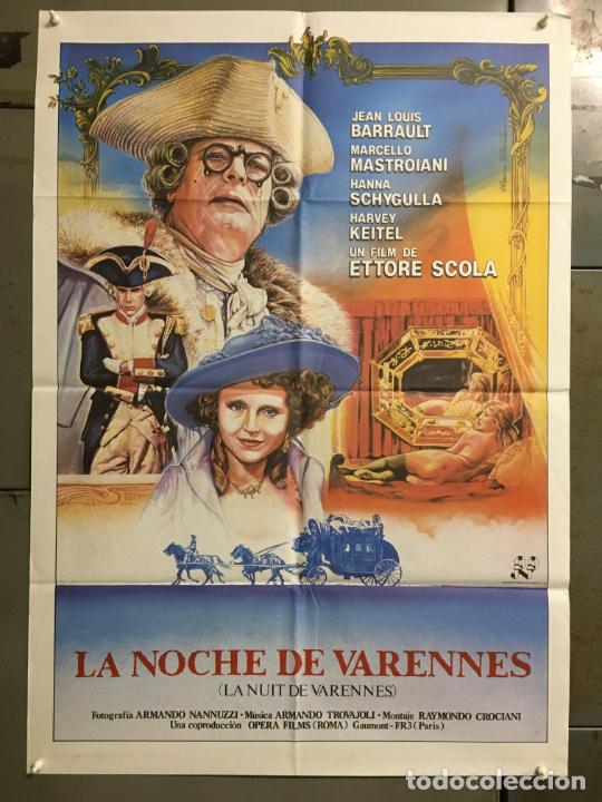 Cinema: DCO W046 LA NOCHE DE VARENNES SCOLA MARCELLO MASTROIANNI HANNA SCHYGULLA POSTER ORIG 70X100 ESTRENO