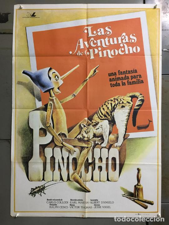 Cine: DCO W188 LAS AVENTURAS DE PINOCHO ANIMACION POSTER ORIGINAL 70X100 ESTRENO