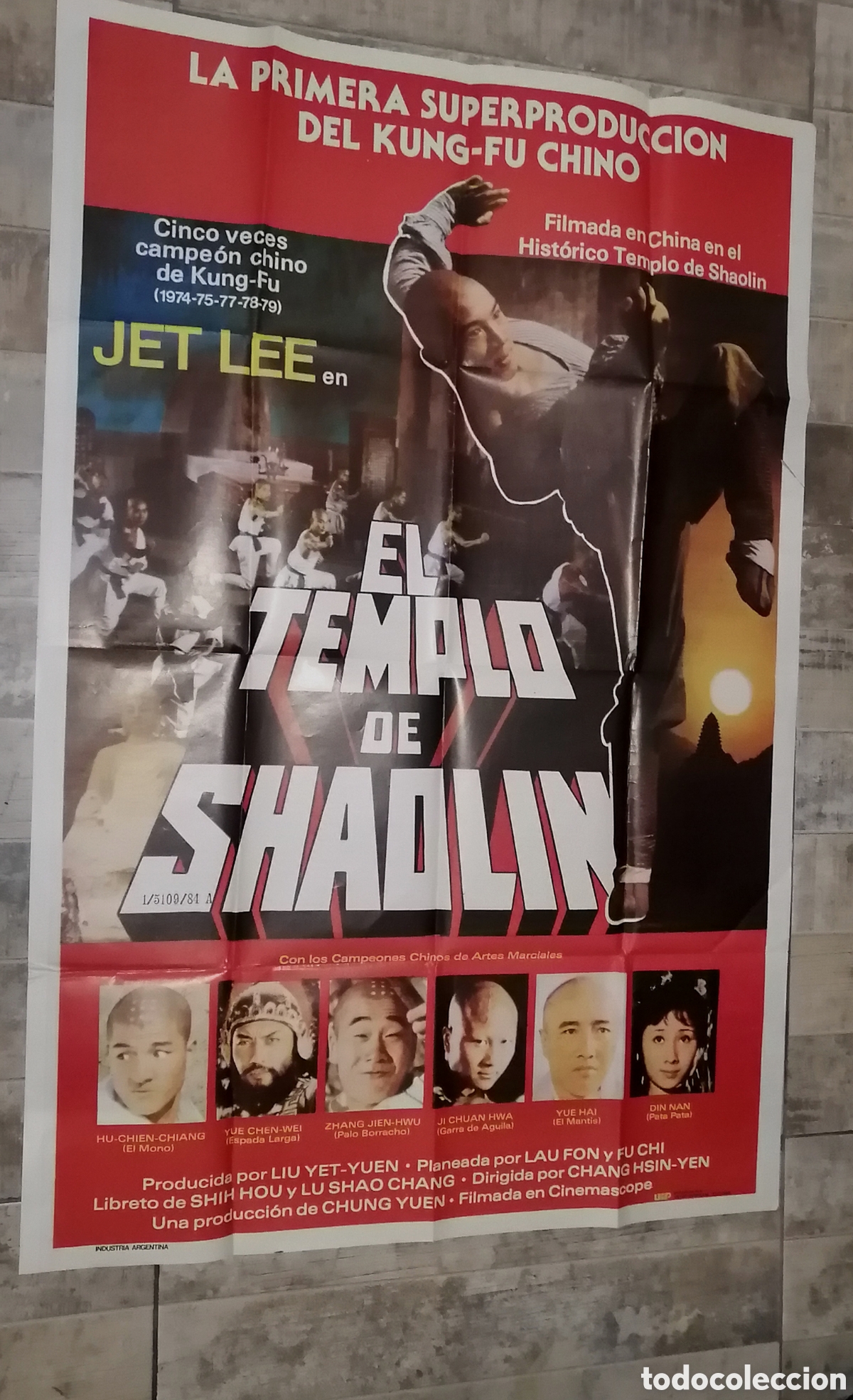 Cin&eacute;ma: El Templo de shaolin, cartel argentino