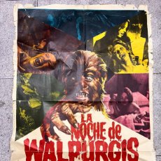 Cine: CARTEL DE CINE ORIGINAL. LA NOCHE DE WALPURGIS. PAUL NASCHY. MEDIDAS APROX.: 100 X 69 CM. 1971