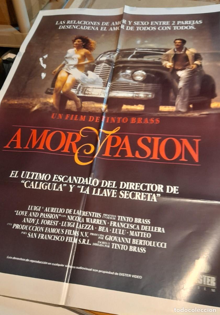 cartel poster de cine : amor y pasion ( tinto b - Acquista Altre locandine,  poster e manifesti di film su todocoleccion