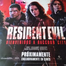 Cine: RESIDENT EVIL BIENVENIDOS A RACCOON CITY - CARTEL ORIGINAL UNIVERSAL 2021 VINILO DE GRAN TAMAÑO