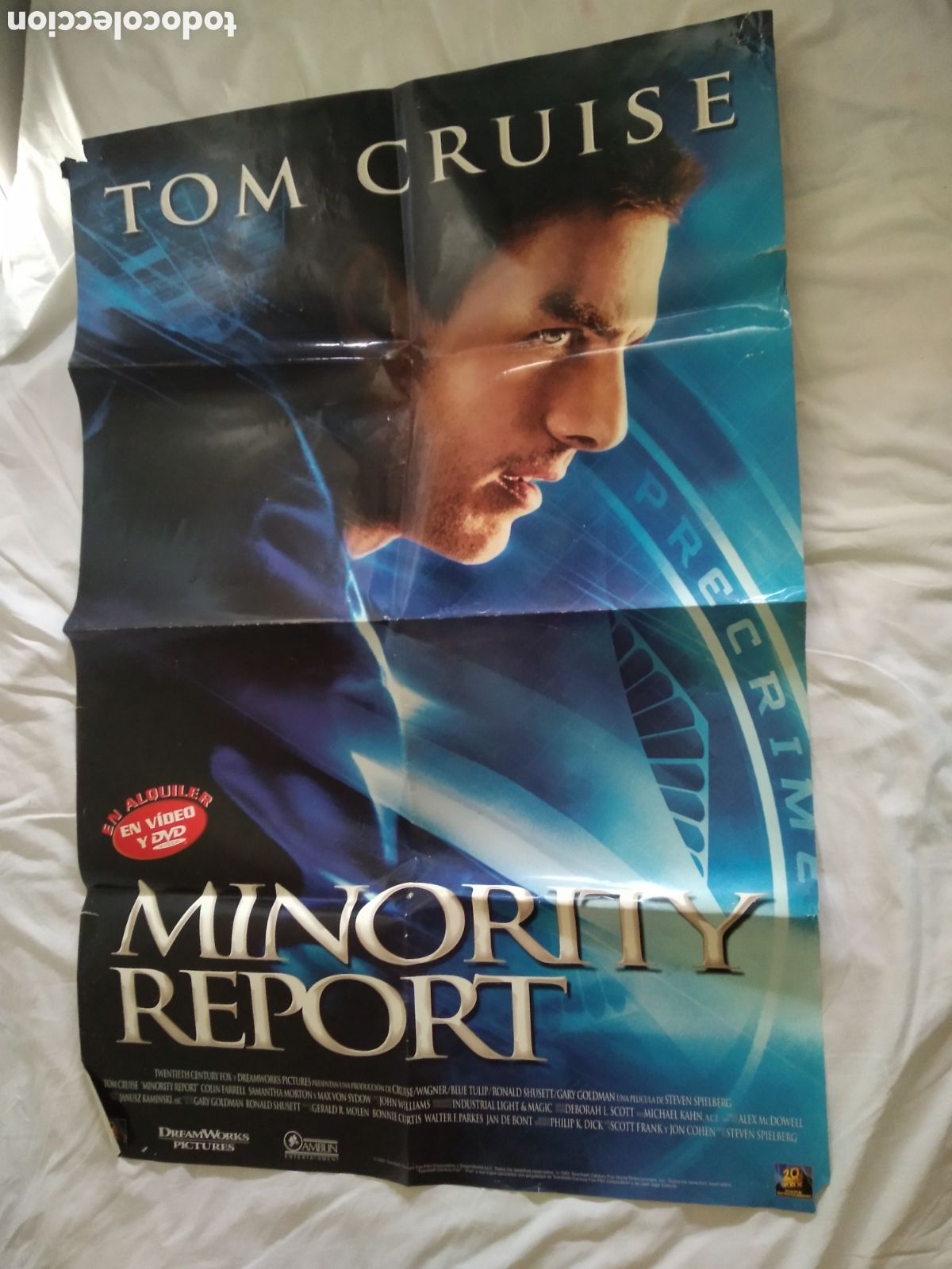 Cinema: POSTER MUY GRANDE DE TOM CRUISE 97cm x 65cm PEL&Iacute;CULA MINORITY REPORT