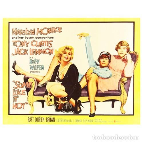 Cine: CON FALDAS Y A LO LOCO (Poster) Director: Billy Wilder Int&eacute;rpretes: Marilyn Monroe, Jack Lemmon